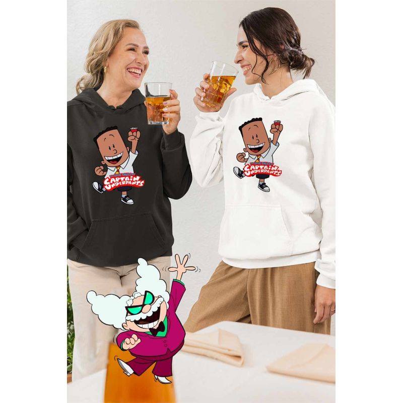 Fashion, accesorii si bijuterii - Femei - Imbracaminte femei - Hanorace femei - Hanorac Femei Captain Underpants George Beard Aventurile Capitanului Chilot, alb, marime 2XL - Infinity.ro
