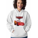 Fashion, accesorii si bijuterii - Femei - Imbracaminte femei - Hanorace femei - Hanorac Femei Cars Curse Masini Fulger, alb, marime 2XL - Infinity.ro