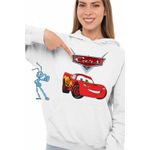 Fashion, accesorii si bijuterii - Femei - Imbracaminte femei - Hanorace femei - Hanorac Femei Cars Curse Masini Fulger, alb, marime 2XL - Infinity.ro