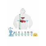 Fashion, accesorii si bijuterii - Femei - Imbracaminte femei - Hanorace femei - Hanorac Femei Cars Curse Masini Fulger, alb, marime 2XL - Infinity.ro