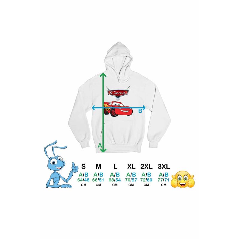 Fashion, accesorii si bijuterii - Femei - Imbracaminte femei - Hanorace femei - Hanorac Femei Cars Curse Masini Fulger, alb, marime 2XL - Infinity.ro