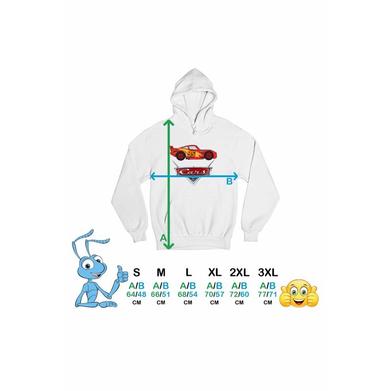 Fashion, accesorii si bijuterii - Femei - Imbracaminte femei - Hanorace femei - Hanorac Femei Cars Fulger Masini Aventuri, alb, marime 2XL - Infinity.ro