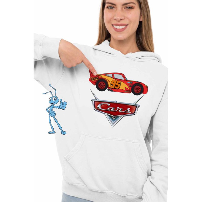 Fashion, accesorii si bijuterii - Femei - Imbracaminte femei - Hanorace femei - Hanorac Femei Cars Fulger Masini Aventuri, alb, marime 2XL - Infinity.ro