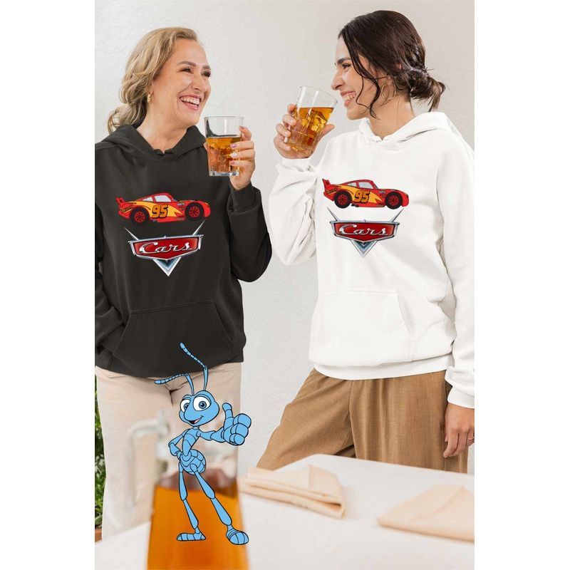 Fashion, accesorii si bijuterii - Femei - Imbracaminte femei - Hanorace femei - Hanorac Femei Cars Fulger Masini Aventuri, alb, marime 2XL - Infinity.ro