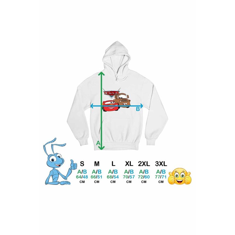 Fashion, accesorii si bijuterii - Femei - Imbracaminte femei - Hanorace femei - Hanorac Femei Cars Fulger Bucsa Mater Masini, alb, marime 2XL - Infinity.ro