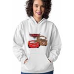 Fashion, accesorii si bijuterii - Femei - Imbracaminte femei - Hanorace femei - Hanorac Femei Cars Fulger Bucsa Mater Masini, alb, marime 2XL - Infinity.ro