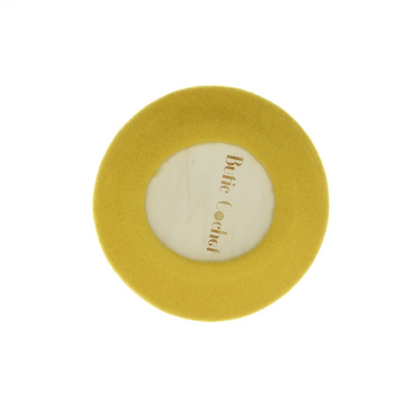Fashion, accesorii si bijuterii - Copii - Accesorii copii - Caciuli si palarii copii - Bereta de copii, din 90% lana 10% nailon, ButicCochet, one size, Galben - BSC660 - Infinity.ro