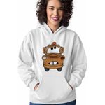 Fashion, accesorii si bijuterii - Femei - Imbracaminte femei - Hanorace femei - Hanorac Femei Cars Mater Bucsa Masini Curse, alb, marime 2XL - Infinity.ro