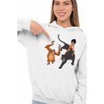 Fashion, accesorii si bijuterii - Femei - Imbracaminte femei - Hanorace femei - Hanorac Femei Cartea Junglei Bagheera Mowgli King Louie, alb, marime 2XL - Infinity.ro