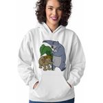 Fashion, accesorii si bijuterii - Femei - Imbracaminte femei - Hanorace femei - Hanorac Femei Cartea Junglei Baloo Junior, alb, marime 2XL - Infinity.ro