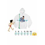 Fashion, accesorii si bijuterii - Femei - Imbracaminte femei - Hanorace femei - Hanorac Femei Cartea Junglei Baloo Mowgli, alb, marime 2XL - Infinity.ro