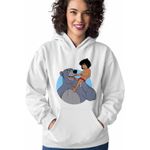 Fashion, accesorii si bijuterii - Femei - Imbracaminte femei - Hanorace femei - Hanorac Femei Cartea Junglei Baloo Mowgli, alb, marime 2XL - Infinity.ro