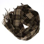 Fashion, accesorii si bijuterii - Femei - Accesorii femei - Esarfe si fulare femei - Esarfa dama, casmir, 60x180 cm, Buticcochet, model cu carouri mici, Maro - ES2500 - Infinity.ro