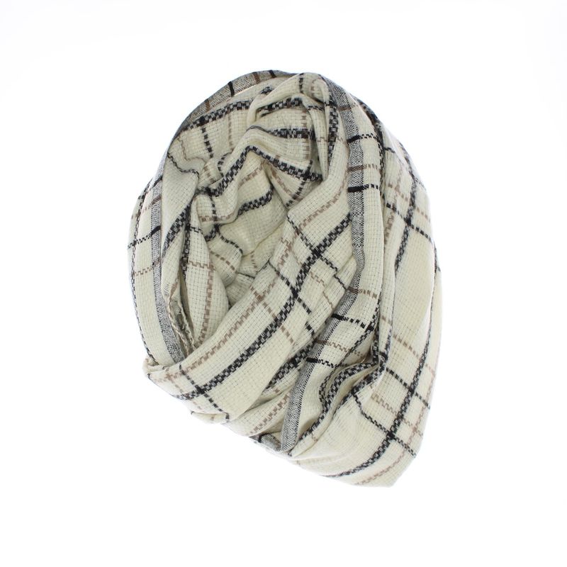 Fashion, accesorii si bijuterii - Femei - Accesorii femei - Esarfe si fulare femei - Esarfa dama, casmir, 60x180 cm, Buticcochet, model liniar, Alb - ES2485 - Infinity.ro