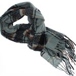 Fashion, accesorii si bijuterii - Femei - Accesorii femei - Esarfe si fulare femei - Esarfa dama, casmir, 60x180 cm, Buticcochet, imprimeu cu patratele, Albastru - ES2504 - Infinity.ro