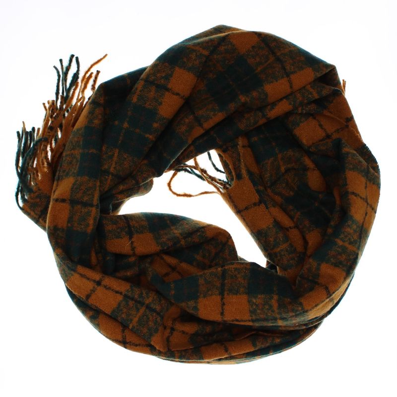 Fashion, accesorii si bijuterii - Femei - Accesorii femei - Esarfe si fulare femei - Esarfa dama, casmir, 60x180 cm, Buticcochet, model cu carouri mici, Caramiziu - ES2499 - Infinity.ro