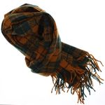 Fashion, accesorii si bijuterii - Femei - Accesorii femei - Esarfe si fulare femei - Esarfa dama, casmir, 60x180 cm, Buticcochet, model cu carouri mici, Caramiziu - ES2499 - Infinity.ro