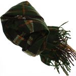 Fashion, accesorii si bijuterii - Femei - Accesorii femei - Esarfe si fulare femei - Esarfa dama, casmir, 60x180 cm, Buticcochet, imprimeu cu patratele, Verde - ES2505 - Infinity.ro