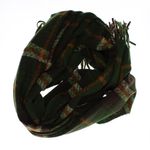 Fashion, accesorii si bijuterii - Femei - Accesorii femei - Esarfe si fulare femei - Esarfa dama, casmir, 60x180 cm, Buticcochet, imprimeu cu patratele, Verde - ES2505 - Infinity.ro