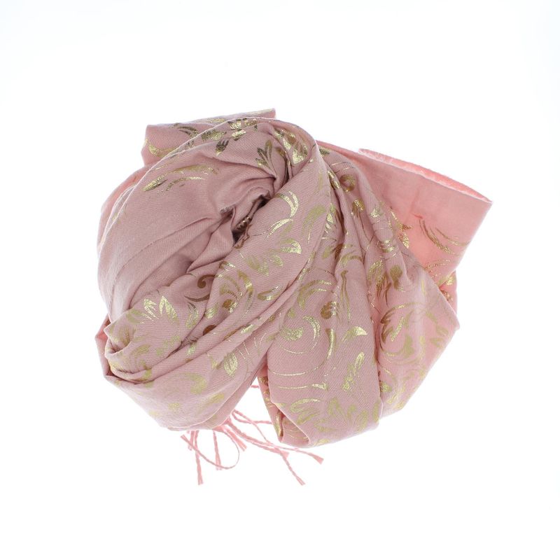 Fashion, accesorii si bijuterii - Femei - Accesorii femei - Esarfe si fulare femei - Esarfa dama, casmir, 70x180 cm, Buticcochet, imprimeu stilizat, Roz - ES2513 - Infinity.ro