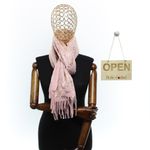 Fashion, accesorii si bijuterii - Femei - Accesorii femei - Esarfe si fulare femei - Esarfa dama, casmir, 70x180 cm, Buticcochet, imprimeu stilizat, Roz - ES2513 - Infinity.ro