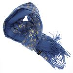 Fashion, accesorii si bijuterii - Femei - Accesorii femei - Esarfe si fulare femei - Esarfa dama, casmir, 70x180 cm, Buticcochet, imprimeu stilizat, Albastru - ES2516 - Infinity.ro