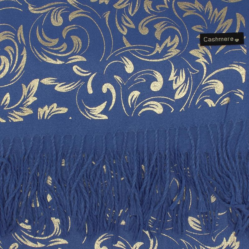 Fashion, accesorii si bijuterii - Femei - Accesorii femei - Esarfe si fulare femei - Esarfa dama, casmir, 70x180 cm, Buticcochet, imprimeu stilizat, Albastru - ES2516 - Infinity.ro