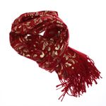 Fashion, accesorii si bijuterii - Femei - Accesorii femei - Esarfe si fulare femei - Esarfa dama, casmir, 70x180 cm, Buticcochet, imprimeu stilizat, Visiniu - ES2517 - Infinity.ro