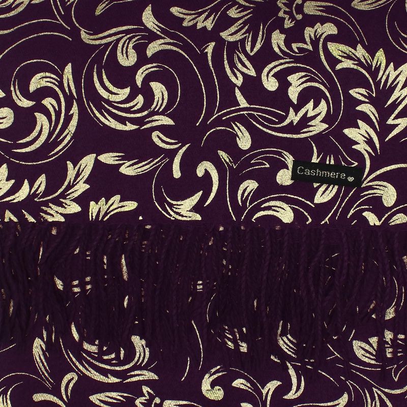 Fashion, accesorii si bijuterii - Femei - Accesorii femei - Esarfe si fulare femei - Esarfa dama, casmir, 70x180 cm, Buticcochet, imprimeu stilizat, Mov - ES2514 - Infinity.ro
