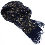 Fashion, accesorii si bijuterii - Femei - Accesorii femei - Esarfe si fulare femei - Esarfa dama, casmir, 70x180 cm, Buticcochet, imprimeu stilizat, Bleumarin - ES2518 - Infinity.ro