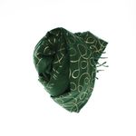 Fashion, accesorii si bijuterii - Femei - Accesorii femei - Esarfe si fulare femei - Esarfa dama, casmir, 70x180 cm, Buticcochet, imprimeu liniar auriu, Verde - ES2525 - Infinity.ro