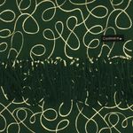 Fashion, accesorii si bijuterii - Femei - Accesorii femei - Esarfe si fulare femei - Esarfa dama, casmir, 70x180 cm, Buticcochet, imprimeu liniar auriu, Verde - ES2525 - Infinity.ro