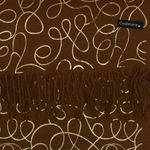 Fashion, accesorii si bijuterii - Femei - Accesorii femei - Esarfe si fulare femei - Esarfa dama, casmir, 70x180 cm, Buticcochet, imprimeu liniar auriu, Maro - ES2521 - Infinity.ro