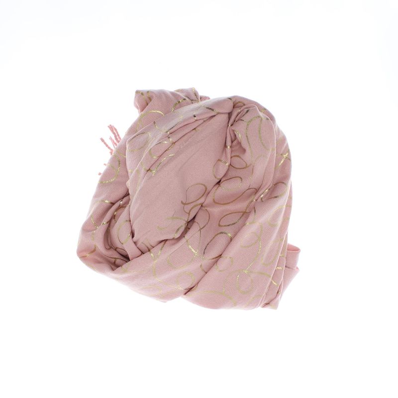 Fashion, accesorii si bijuterii - Femei - Accesorii femei - Esarfe si fulare femei - Esarfa dama, casmir, 70x180 cm, Buticcochet, imprimeu liniar auriu, Roz - ES2532 - Infinity.ro