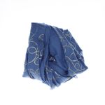 Fashion, accesorii si bijuterii - Femei - Accesorii femei - Esarfe si fulare femei - Esarfa dama, casmir, 70x180 cm, Buticcochet, imprimeu liniar auriu, Albastru - ES2528 - Infinity.ro