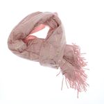Fashion, accesorii si bijuterii - Femei - Accesorii femei - Esarfe si fulare femei - Esarfa dama, casmir, 70x180 cm, Buticcochet, imprimeu liniar auriu, Roz - ES2532 - Infinity.ro