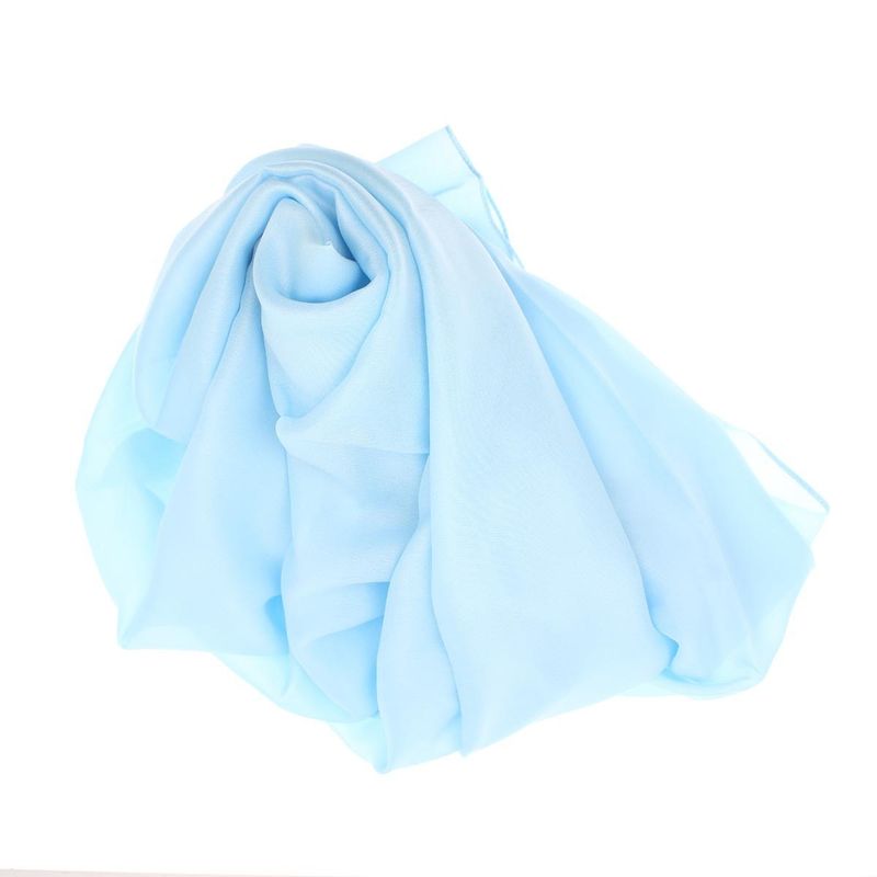 Fashion, accesorii si bijuterii - Femei - Accesorii femei - Esarfe si fulare femei - Esarfa de dama, Buticcochet, matase, 180 x 90 cm, Albastru deschis - ES2681 - Infinity.ro