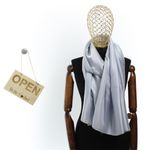 Fashion, accesorii si bijuterii - Femei - Accesorii femei - Esarfe si fulare femei - Esarfa de dama, Buticcochet, matase, 180 x 90 cm, Gri - ES2679 - Infinity.ro