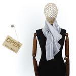 Fashion, accesorii si bijuterii - Femei - Accesorii femei - Esarfe si fulare femei - Esarfa de dama, Buticcochet, matase, 180 x 90 cm, Gri - ES2679 - Infinity.ro