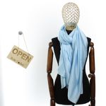 Fashion, accesorii si bijuterii - Femei - Accesorii femei - Esarfe si fulare femei - Esarfa de dama, Buticcochet, matase, 180 x 90 cm, Albastru deschis - ES2681 - Infinity.ro