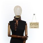Fashion, accesorii si bijuterii - Femei - Accesorii femei - Esarfe si fulare femei - Esarfa de dama, Buticcochet, dimensiune 60x60 cm, Maro - ES2659 - Infinity.ro