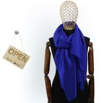 Fashion, accesorii si bijuterii - Femei - Accesorii femei - Esarfe si fulare femei - Esarfa de dama, Buticcochet, matase, 180 x 90 cm, Albastru electric - ES2686 - Infinity.ro