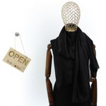 Fashion, accesorii si bijuterii - Femei - Accesorii femei - Esarfe si fulare femei - Esarfa de dama, Buticcochet, matase, 180 x 90 cm, Negru - ES2685 - Infinity.ro