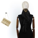 Fashion, accesorii si bijuterii - Femei - Accesorii femei - Esarfe si fulare femei - Esarfa de dama, Buticcochet, matase, 180 x 90 cm, Negru - ES2685 - Infinity.ro