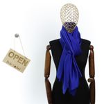 Fashion, accesorii si bijuterii - Femei - Accesorii femei - Esarfe si fulare femei - Esarfa de dama, Buticcochet, matase, 180 x 90 cm, Albastru electric - ES2686 - Infinity.ro