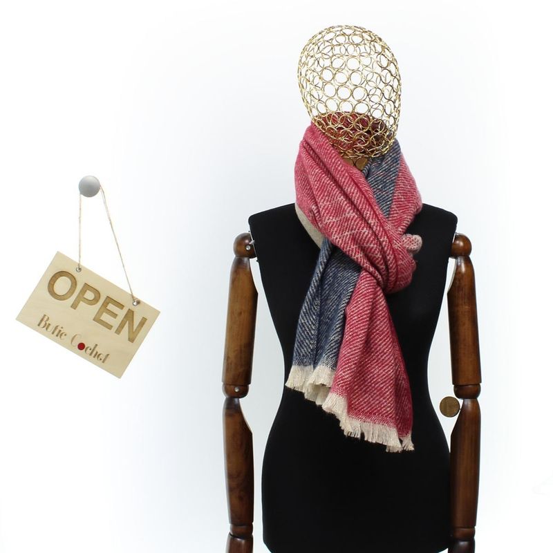 Fashion, accesorii si bijuterii - Femei - Accesorii femei - Esarfe si fulare femei - Esarfa de dama, Buticcochet, casmir, 190 x 65 cm, Rosu - ES2687 - Infinity.ro