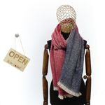 Fashion, accesorii si bijuterii - Femei - Accesorii femei - Esarfe si fulare femei - Esarfa de dama, Buticcochet, casmir, 190 x 65 cm, Rosu - ES2687 - Infinity.ro