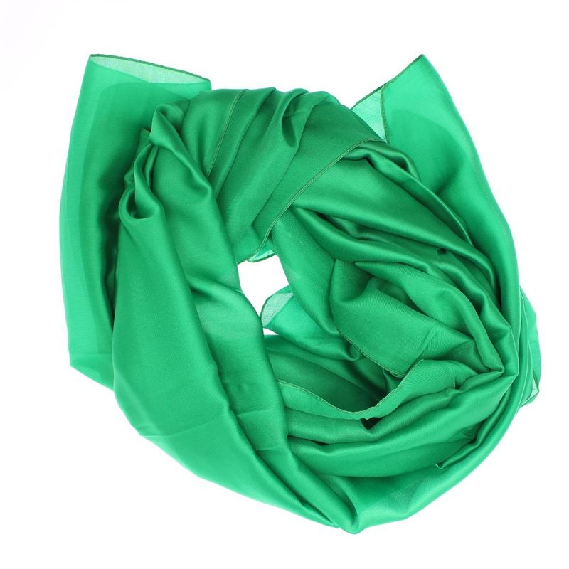 Fashion, accesorii si bijuterii - Femei - Accesorii femei - Esarfe si fulare femei - Esarfa de dama, Buticcochet, matase, 180 x 90 cm, Verde - ES2682 - Infinity.ro