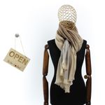 Fashion, accesorii si bijuterii - Femei - Accesorii femei - Esarfe si fulare femei - Esarfa de dama, Buticcochet, casmir, 190 x 65 cm, Maro - ES2694 - Infinity.ro