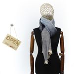 Fashion, accesorii si bijuterii - Femei - Accesorii femei - Esarfe si fulare femei - Esarfa de dama, Buticcochet, casmir, 190 x 65 cm, Albastru - ES2691 - Infinity.ro